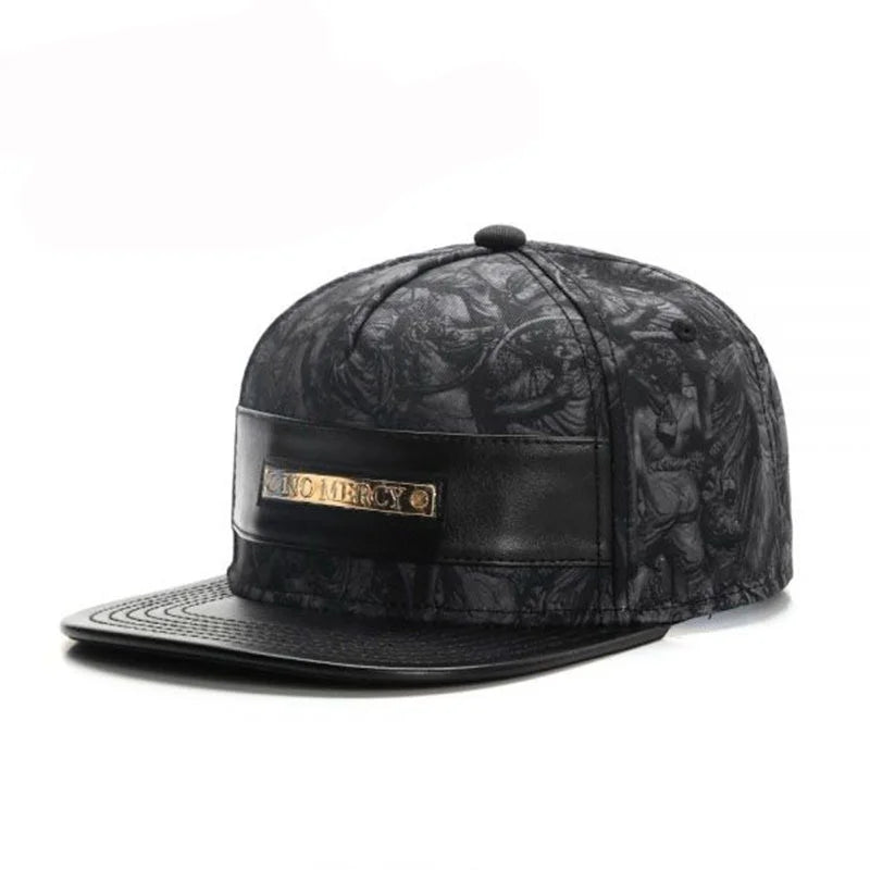 Cappellino da baseball in pelle del marchio Fashio per uomo e donna, stile HipHop, cappellino Snapback Knight, K-pop, per adulti, casual, da esterno, di design, Gorras Hombre