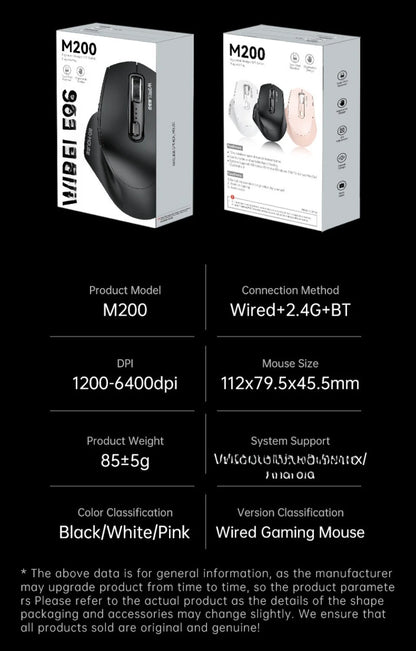 USB Wired Mouse RGB Backlight Silent Ergonomic Mouse with Adjustable DPI for PC, Laptop, Office, Gaming & Home Use