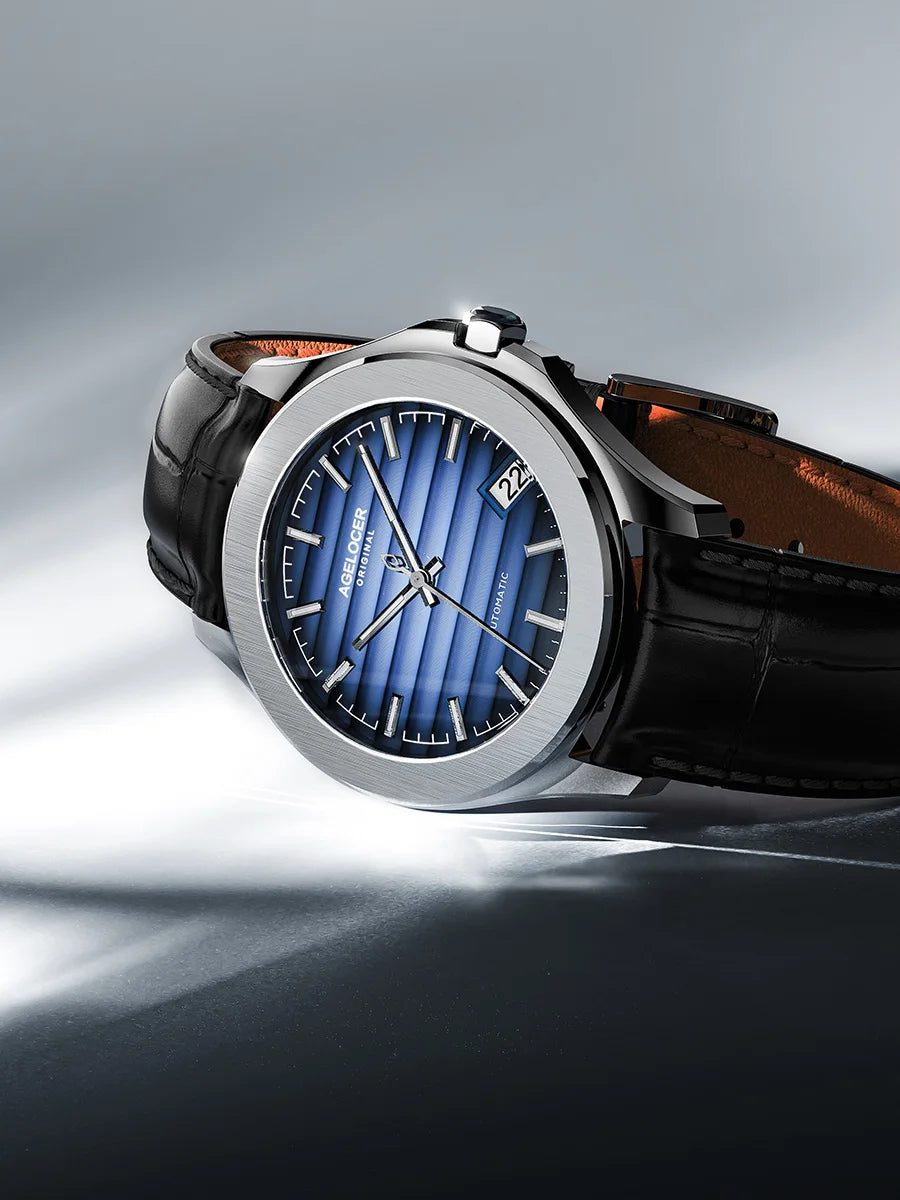 AGELOCER Original Baikal Watch Men's Big Calendar Business Formal Automatic Mechanical Watch Birthday Gift for Men