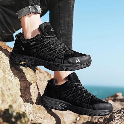 HIKEUP Fashion Outdoor Shoes Hiking Men's Sports Casual Mountain Trekking Boots Camping Sneakers for Men Non-slip Wear-resistant