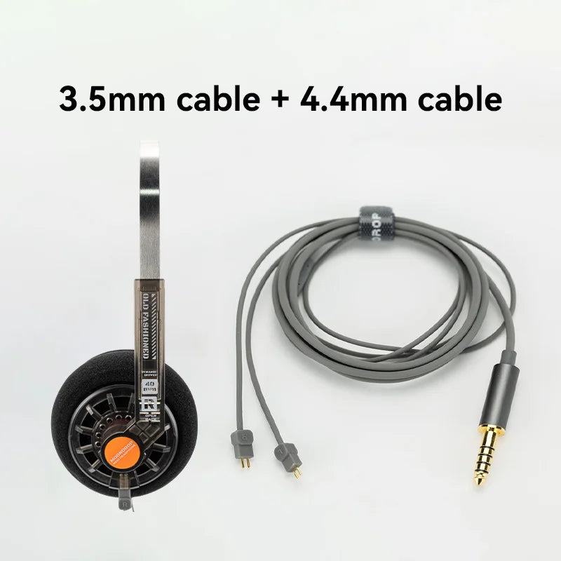 MOONDROP OLD FASHIONED On-Ear Headphones 40mm Dynamic Driver Wired Headphones with 3.5mm Plug, HiFi Audio Headset with Volume Control