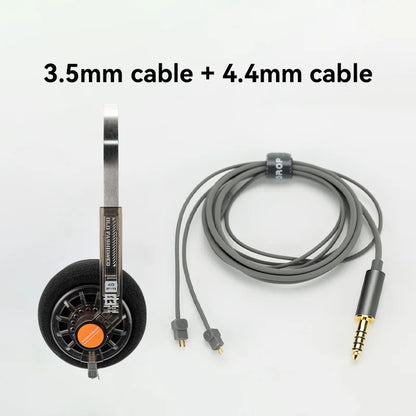 MOONDROP OLD FASHIONED On-Ear Headphones 40mm Dynamic Driver Wired Headphones with 3.5mm Plug, HiFi Audio Headset with Volume Control
