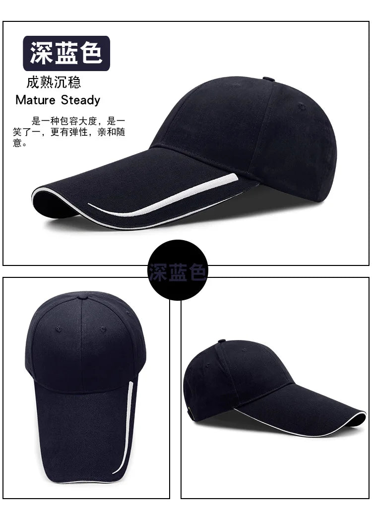Cappellino a visiera, primavera-estate, 14 cm di visiera, protezione solare, pesca, uomo/donna, streetwear, parasole, outdoor, regolabile, cotone, da golf, stile trucker
