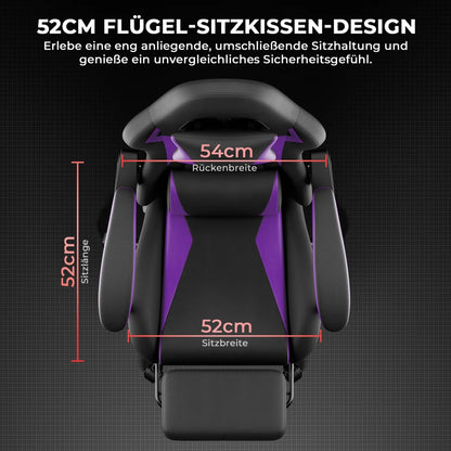 Ergonomic Gaming Chair with Lumbar Support and Headrest, Adjustable Height Gamer Chair, Comfortable Computer Gaming Chair for Office & Home