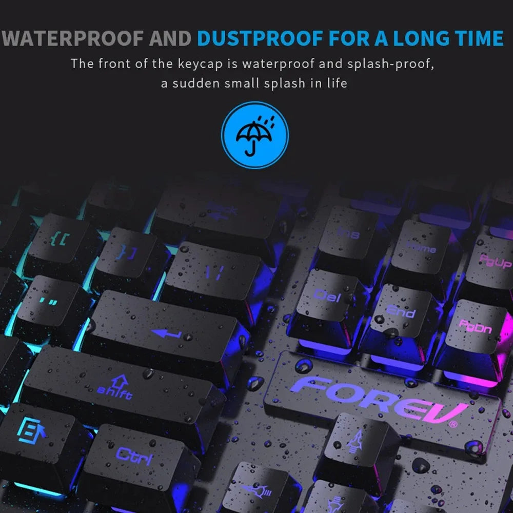 104 Keys USB Wired Keyboard RGB Mechanical Gaming Keyboard Ergonomic Esports Keyboard Computer Accessorie for Laptop Macbook