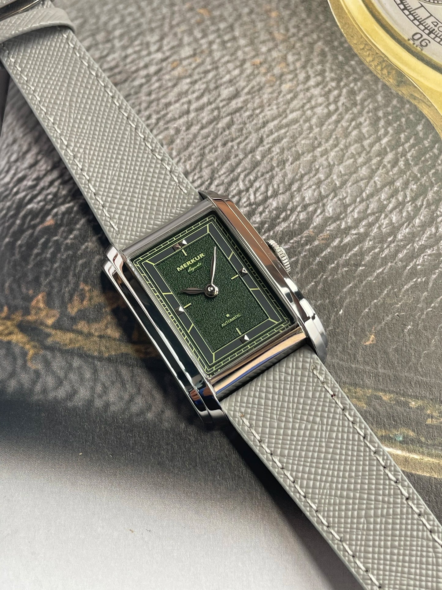 New MERKUR NH05 Rectangle Retro Casual Watch for Men Business Series Automatic Chorded Watch Relogio Sapphire White Watch