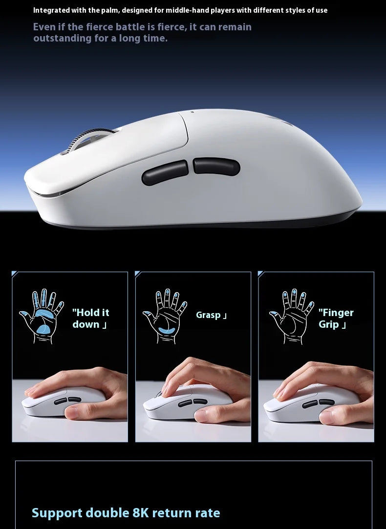 MCHOSE M7 Ultra Εργονομικό Gaming Mouse PAW3950 Super Sensor TOPSPEED Ρυθμός αναφοράς 8000Hz Ελαφρύς σχεδιασμός Realtek Master Mice