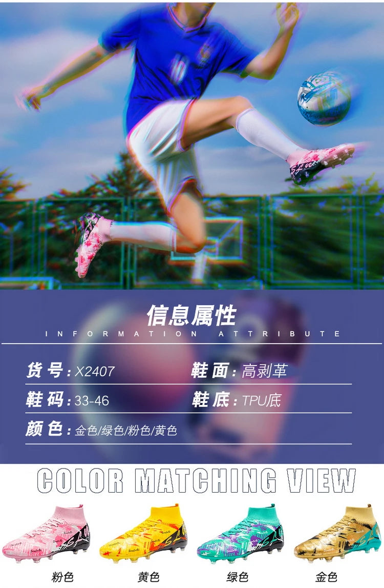 Botas de fútbol profesionales para hombre, zapatillas de fútbol Society, tacos de fútbol FG ultraligeros para entrenamiento, calzado deportivo de fútbol para exterior