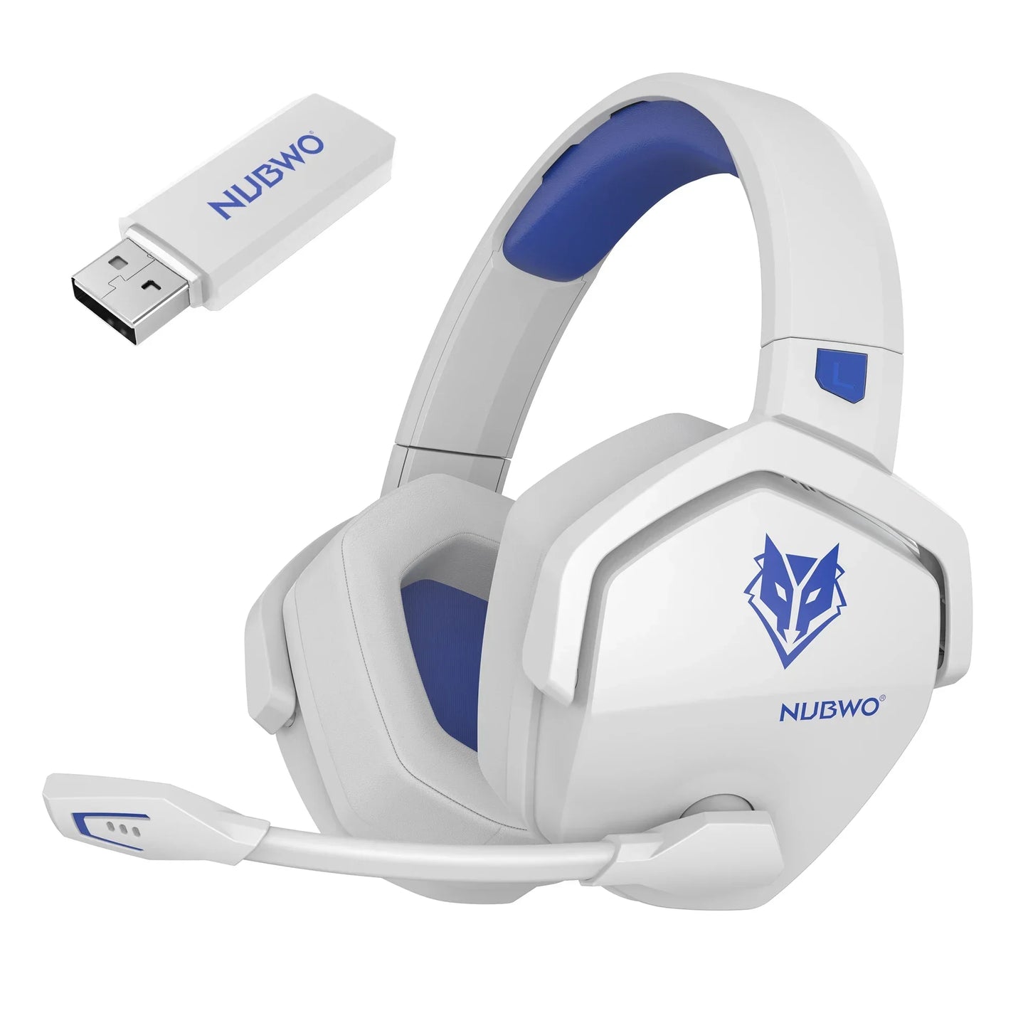 NUBWO G06 Pro Wireless Gaming Headset with Charging Station, Bluetooth 5.3 Gaming Headphones for PS5, PS4 & PC, ENC Microphone, 120-Hour Battery Life
