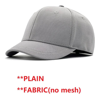 Gorra de béisbol para hombre con cabeza grande, parte trasera cerrada, ala corta de 5 cm, gorras ajustadas de malla, gorras elásticas totalmente cerradas, tallas 56-60 cm y 61-65 cm