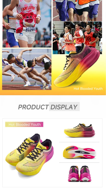 Scarpe da maratona IRUNSVAN con soletta in carbonio: scarpe sportive professionali, stabili, con supporto, assorbimento degli urti, ultraleggere e con ottimo rimbalzo
