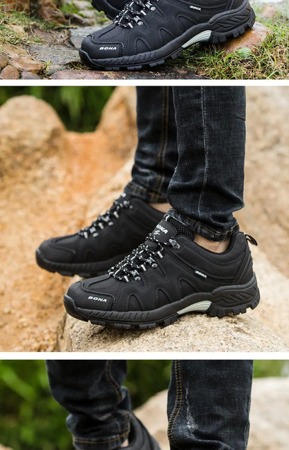 BONA novi klasični stil muške planinarske cipele na vezanje, muške sportske cipele za outdoor trčanje, trekking tenisice