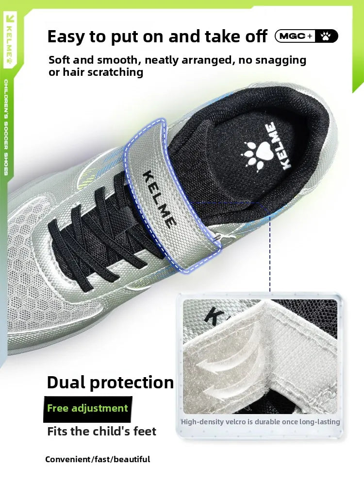 Kelme Children's Soccer Shoes TF Nail Shoes for Elementary School Students Artificial Grass Five-a-Side Football Shoes