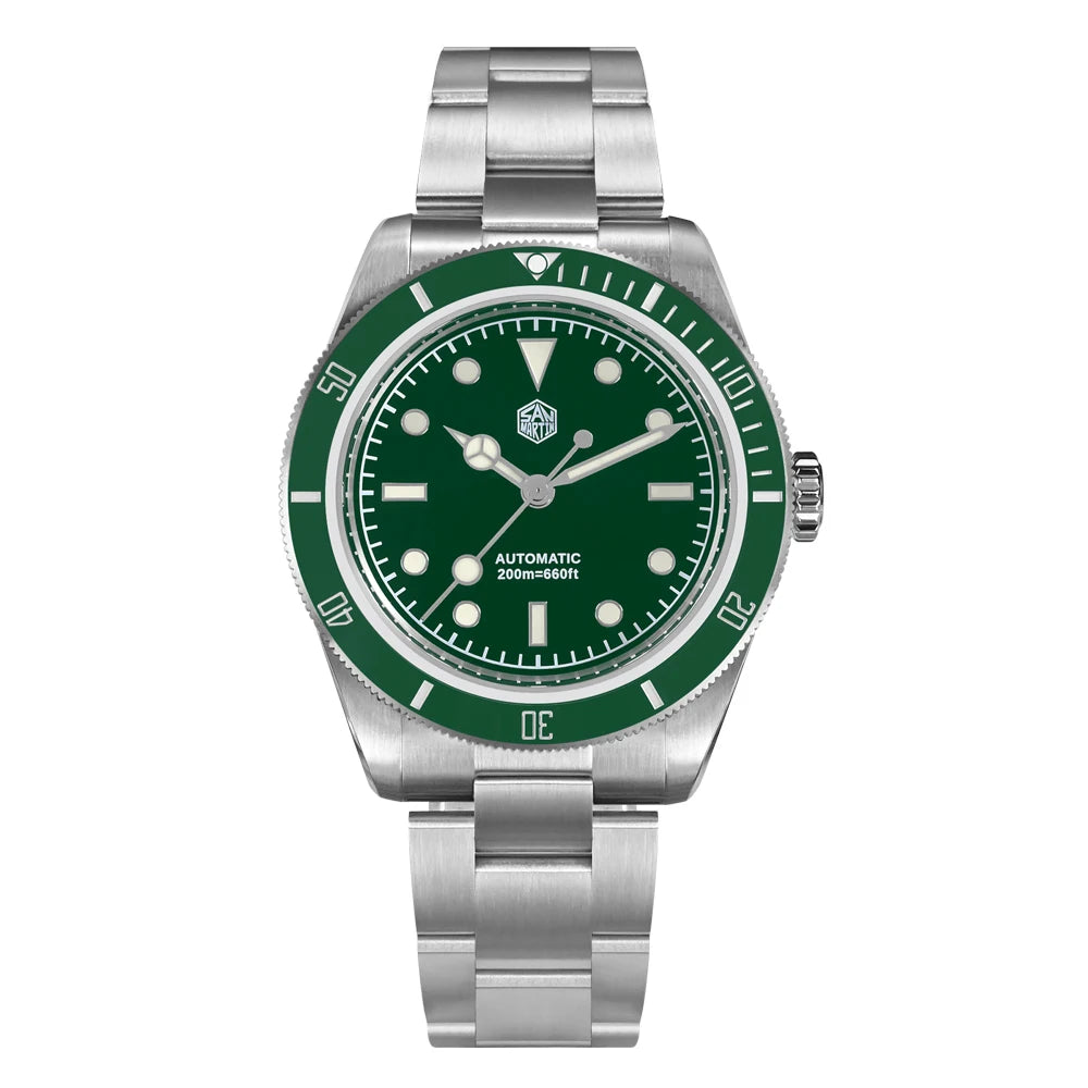 San Martin Vintage 38mm 6200 Diver Watch New Upgraded for Men Luxury NH35 Automatic Mechanical Sapphire Waterproof 200m Relojes