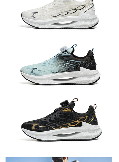 Zapatillas deportivas informales de verano transpirables para hombre, nuevas zapatillas de running de malla transpirable, modernas y versátiles, con hebilla giratoria, adecuadas para deportes al aire libre y para el día a día