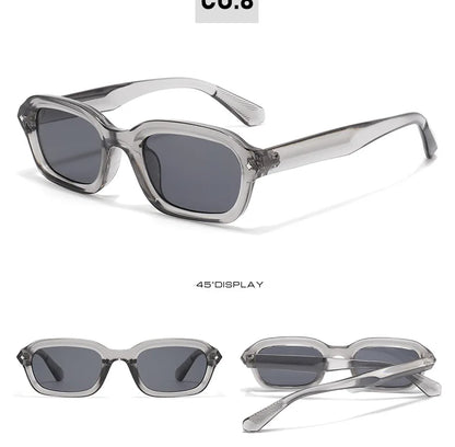 BOYSEEN Beach Sunglasses Man Summer Orange Sun Glasses UV400  Narrow frame square punk sunglasses show