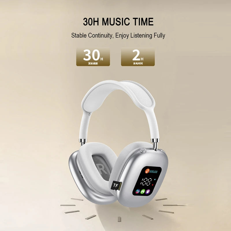 MAX600 Model New Wireless Active Noise Cancelling Headphones Hybrid Wireless Headphone With Touch Control LED Screen 2026 Hot