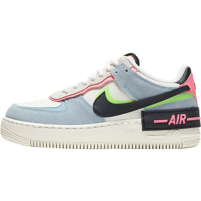 Nike Originals Herren Air Force 1 Shadow AF1 Pink-Blau Macaron Freizeitschuhe CU8591-101