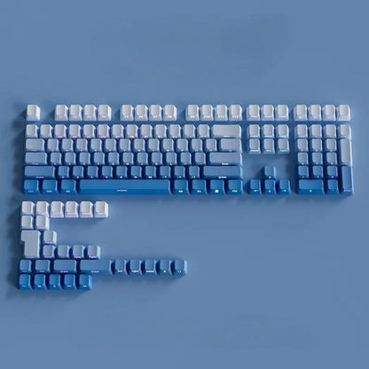 Daylight Cherry Keycaps PBT Translucent Gradient Keycaps for MX Mechanical Keyboards, Side Engraved Cherry Profile PBT Keycap Set