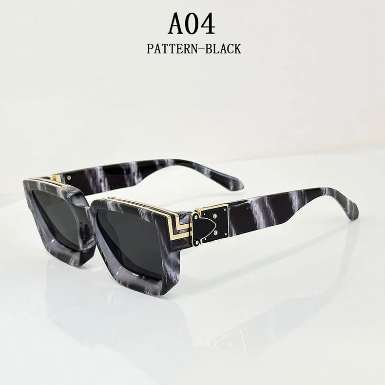 Millionaire Square Sunglasses For Men Retro Sunscreen Sunglasses Women Trendy And Fashionable Vintage Fashion Glasses Zonnebril