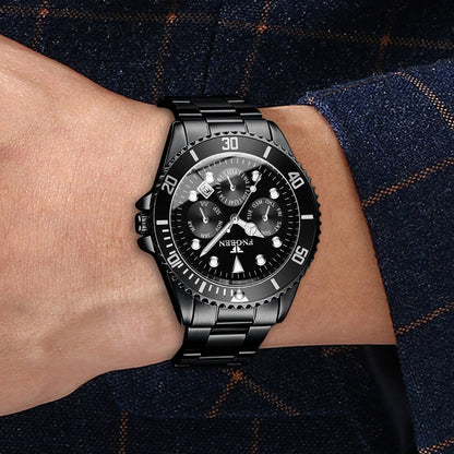 BINBOND luxury quartz watch for men: accurate, with automatic date display, luminous, water-resistant, ideal for sport, business and leisure. Sturdy and durable.