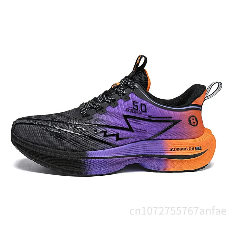 Men's Running Shoes Carbon Board Light Ultra Cushion Breathable Marathon Shock Absorption Support Sneaker Woman Comfy Sport Shoe