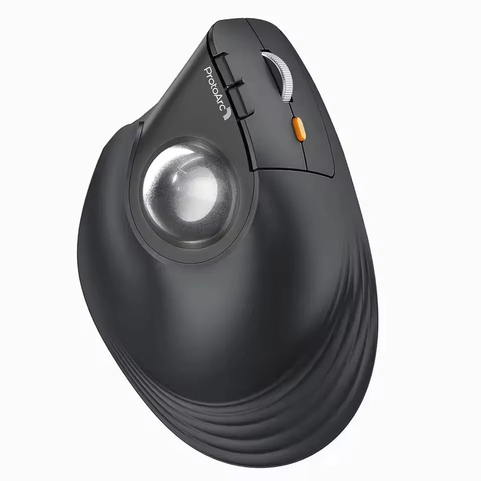 ProtoArc EM05NL Ασύρματο ποντίκι trackball επαναφορτιζόμενο Bluetooth, εργονομικό κάθετο ποντίκι rollerball για υπολογιστή, iPad, Mac, Windows