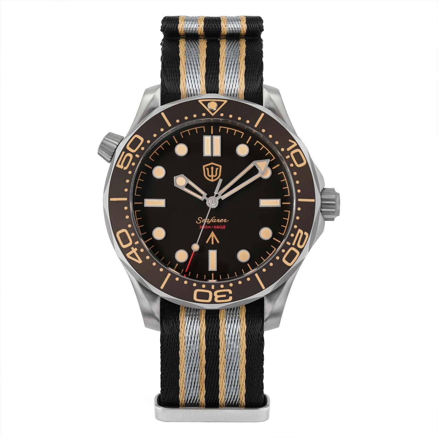 Watchdives 42mm Seafarer Grade 2 Titanium NTTD Dive Watch WD007Q V2 VH31 Sweep Second Quartz Movement Luminous Sapphire Watches