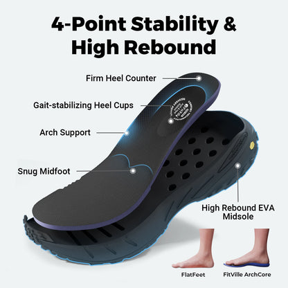 Fittington Wide Sneakers for Men Slip-On Hiking Shoes Soft Comfortable Men Running Shoe Slip-Resistant Walking Shoes with Arch Support