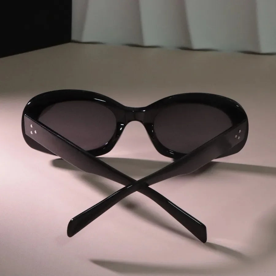 Round Luxury Oval Sunglasses Women Men Brand Designer Cute Black Sun Glasses Female Male Colors Mirror Oculos De Sol