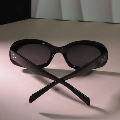 Round Luxury Oval Sunglasses Women Men Brand Designer Cute Black Sun Glasses Female Male Colors Mirror Oculos De Sol