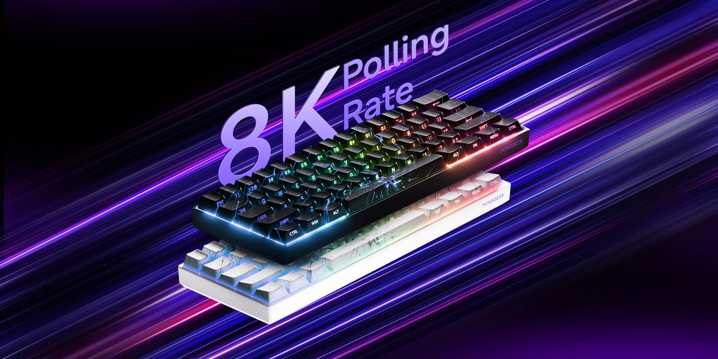 Akko MonsGeek FUN60 Magnetic Switch Mechanical Keyboard 60% Gaming Keyboard with Rapid Trigger 0.01mm, 8K Polling Rate, ARGB, Custom Mechanical Keyboard
