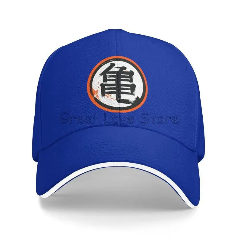 DBZ Kanji Print Cappellino da baseball da uomo Cappello da sole regolabile Cappellino da camionista di lusso Cappellino a sandwich da donna Cappellini casual con chiusura a scatto Cappellini a secchiello Cappellini da golf