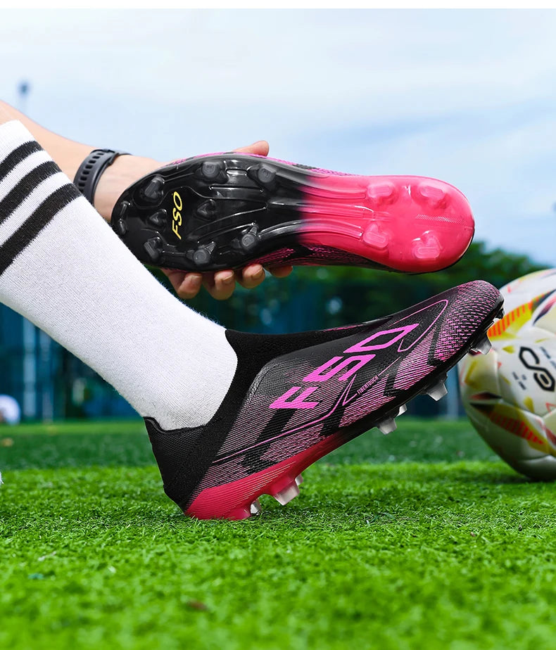 Męskie buty piłkarskie, buty do meczów piłkarskich, antypoślizgowe buty dla chłopców, wysokiej jakości buty sportowe na świeżym powietrzu, buty z kolcami na trawę, bestsellerowe buty z wysoką cholewką, lekkie