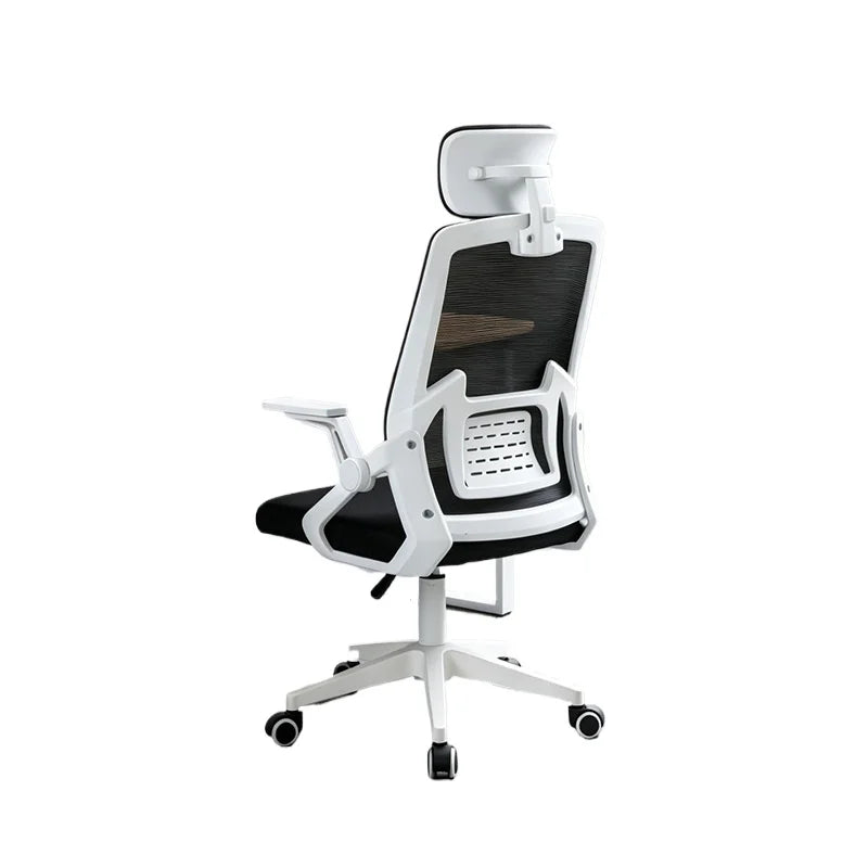 Chaise de bureau ergonomique pour petits espaces avec support lombaire réglable, dossier en maille, chaise de jeu pour le travail à domicile