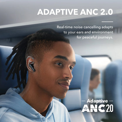 Soundcore by Anker Liberty 4 NC Wireless Bluetooth 5.3 Earbuds – Adaptive Noise Cancelling 98.5%, Deep Bass In-Ear Headphones with Microphone, ANC Bluetooth 5.3 Earbuds