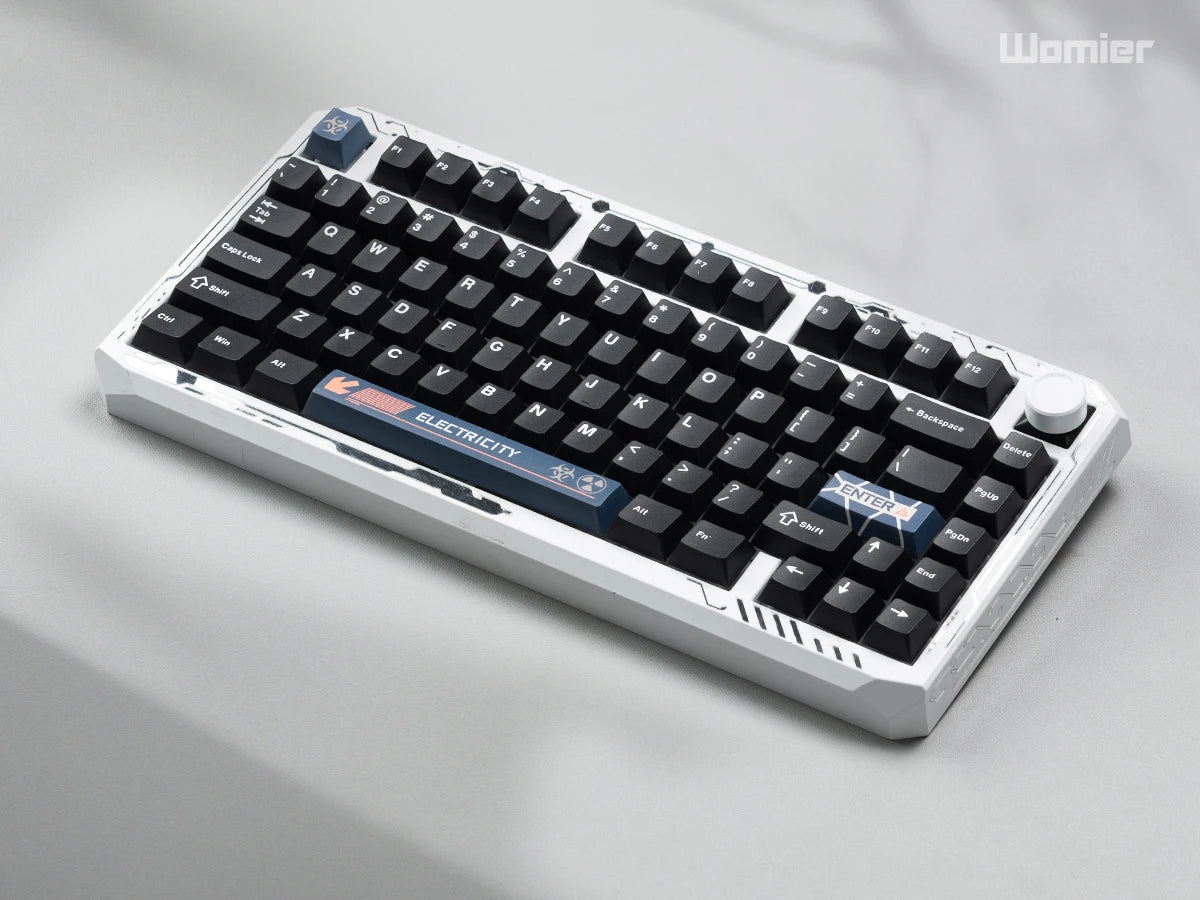 Womier ERA75 V2 75% Wireless Aluminum Mechanical Keyboard with VIA/QMK Knob 3-Mode Gasket Hot Swappable Keyboard for PC Computer