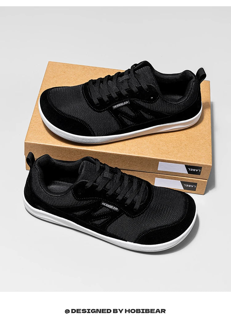 HOBIBEAR Barefoot Shoes for Women Men Zero Drop Wide Toe Box Sneakers Minimalist Lace Up Lightweight Running Shoes