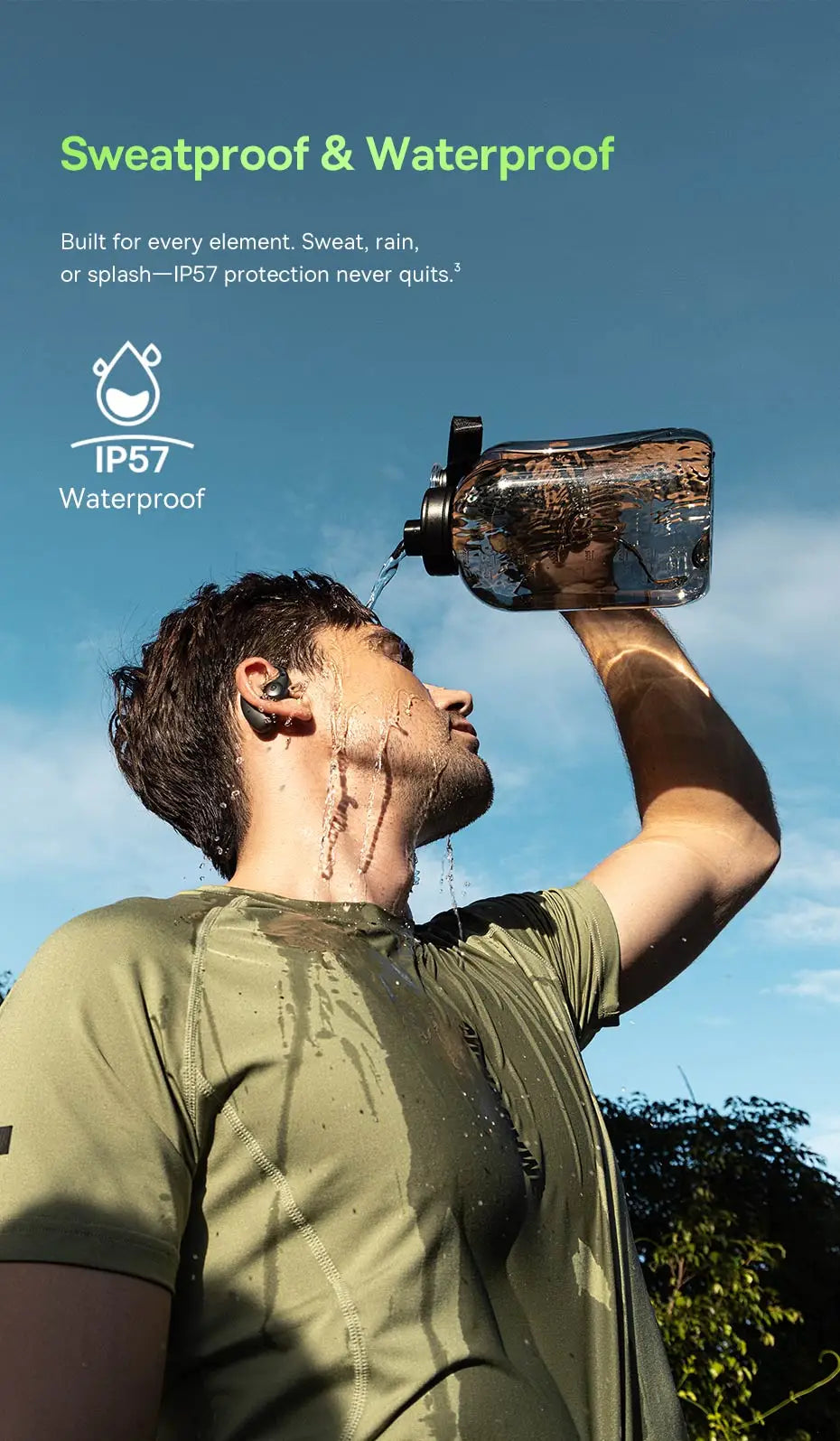 Baseus Eli Sport 2 Open-Ear Wireless Earphones Bluetooth 6.0 OWS Headphones Hi-Res with LDAC OWS Earphones Earhook Sport Earbuds