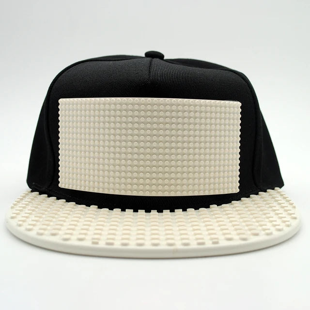 Tegneserie-patchwork-baseballkasketter, DIY-blokke, snapback-kasketter, hiphop-kasketter til mænd og kvinder, aftagelige pixel-kasketter, dad hats, kasketter til børn og voksne