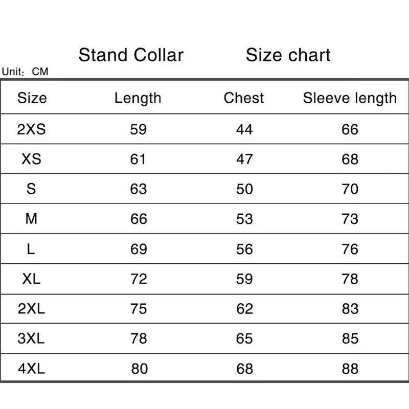 New Fashion Dragon Ball Print Stand Collar Zipper Hoodie Men Women Zipper Hoodies Jackets size chart, produit gaming premium Fraquane