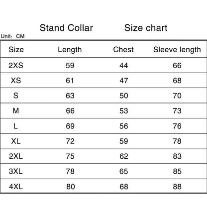 New Fashion Dragon Ball Print Stand Collar Zipper Hoodie Men Women Zipper Hoodies Jackets size chart, produit gaming premium Fraquane
