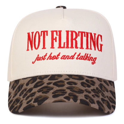 Unisex NOT FLIRTING Letter Embroidery Baseball Caps Spring Autumn Outdoor Adjustable Casual Hats Sunscreen Hat Sports Cap