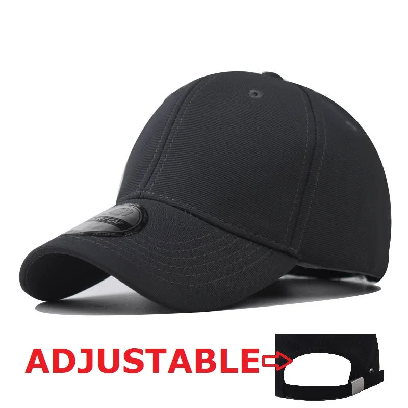 Casquettes Snapback fermées à l'arrière, non réglables, pour homme, de qualité, style hip-hop, ajustées, pour adulte, couleur unie, casquettes de baseball, 57-58 cm, pour petits visages