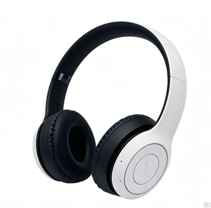 Bluetooth 5.0 Wireless Headphones Foldable Over-Ear Headset with HiFi Stereo Sound, Bluetooth 5.0 Wireless Headphones with Soft Skin-Friendly Earmuffs & Microphone