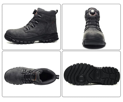 Bottes de sécurité imperméables pour hommes, chaussures de travail Parker en acier, bouton rotatif, chaussures de protection, taille 47, 48, hiver