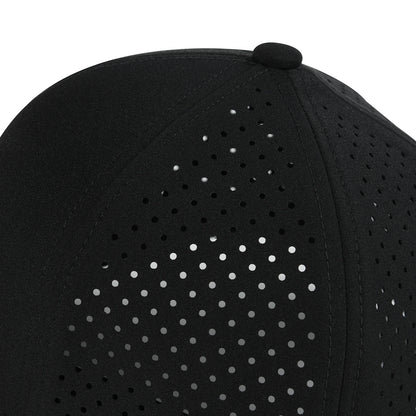 VOBOOM Men Quick Dry Baseball Cap Laser Cut Mesh Ball Curved Brim Snapback Hat Outdoor Running Travel Black Hat