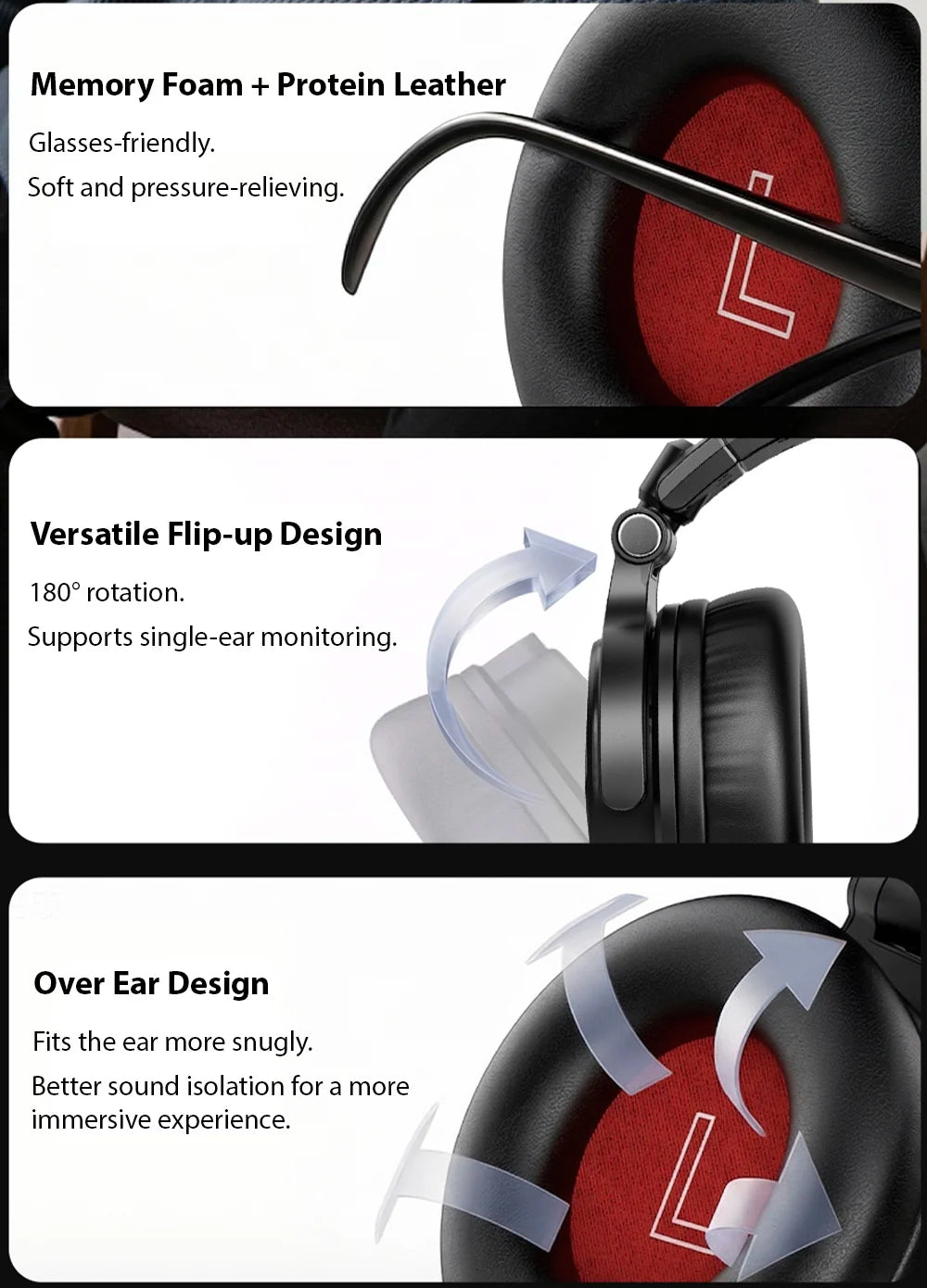 OneOdio Studio Max Wireless DJ Headphones Bluetooth 6.0 – 9ms Ultra Low Latency, Hi-Res LDAC Studio Monitor Over-Ear Headset with Microphone