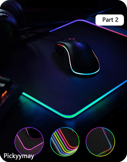 Space Large RGB Mouse Pad Gaming Mousepad LED Mouse Mat Gamer Mousemats Table Pads PC Desk Mat RGB Keyboard Mat XXL 90x40cm