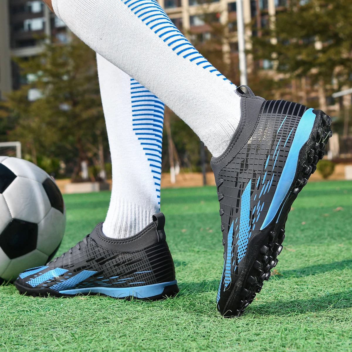 Chaussures de football pour homme, chaussures de futsal, chaussures de football en salle, sport, match, entraînement, enfants, crampons TF, gazon, cheville, best-seller, haute qualité, légères